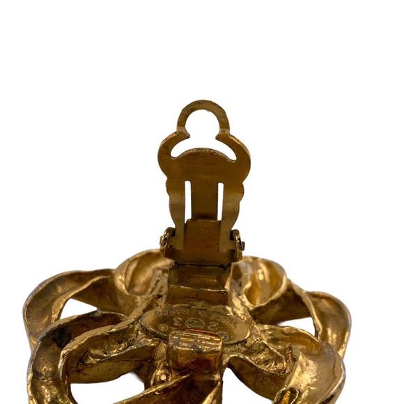 CHANEL 23 Coco Mark Earrings Gold Ladies - Picture 11 of 12